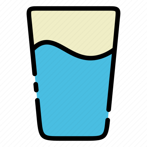 Water, drink, water bottle, drinking water, hydration, glass, glass of water icon - Download on Iconfinder