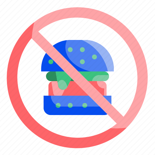 Berger, fastfood, food, forbidden, healthy, no, nofastfood icon - Download on Iconfinder