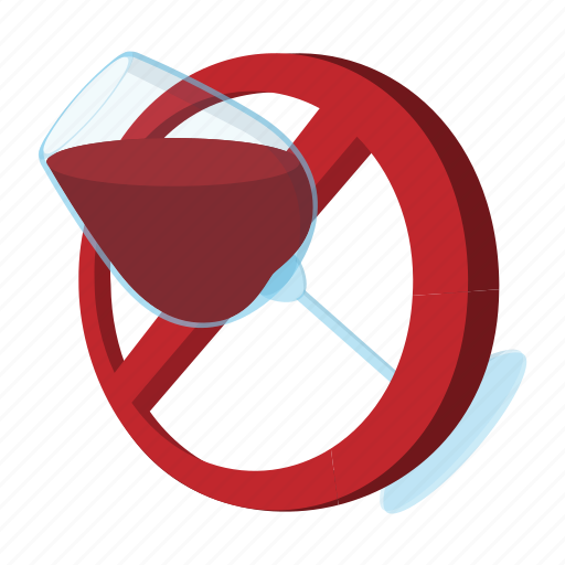 Alcohol, alcoholic, beverage, cartoon, glass, no, not icon - Download on Iconfinder