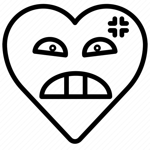 Angry, emoji, emotion, heart, mad icon - Download on Iconfinder