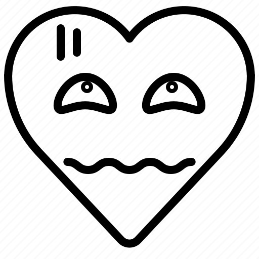 Emoji, emotion, eyes, fear, heart, nervous, roll icon - Download on Iconfinder
