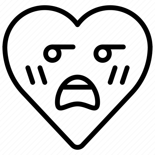Embarrasing, emoji, emotion, heart, shy icon - Download on Iconfinder