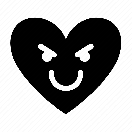 Evil, love, emotions, smileys, smiley, emoji, heart icon - Download on Iconfinder
