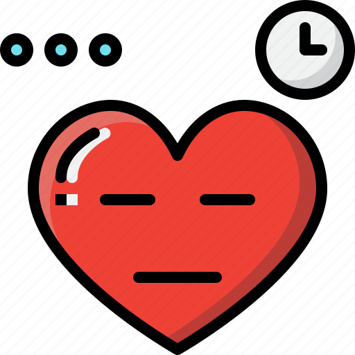 Bored, emoji, emotion, feeling, heart, love, valentine icon - Download on Iconfinder