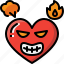 emoji, emotion, feeling, heart, love, mad, valentine 