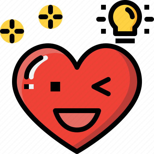 Emoji, emotion, feeling, heart, idea, love, valentine icon - Download on Iconfinder