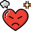 angry, emoji, emotion, feeling, heart, love, valentine 