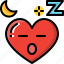 emoji, emotion, feeling, heart, love, sleepy, valentine 