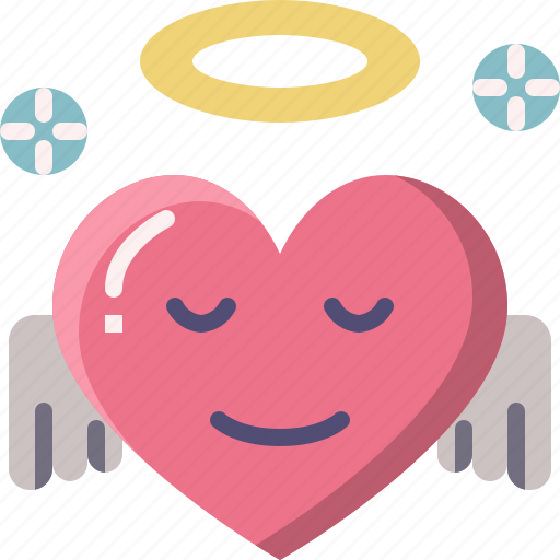 Angel, emoji, emotion, feeling, heart, love, valentine icon - Download on Iconfinder