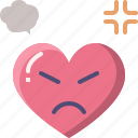 angry, emoji, emotion, feeling, heart, love, valentine 