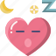 emoji, emotion, feeling, heart, love, sleepy, valentine 