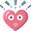emoji, emotion, feeling, heart, love, surprised, valentine