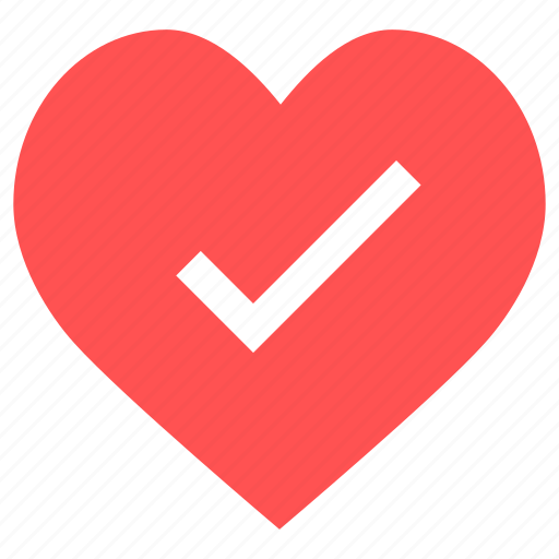 All right, check mark, correct, heart, love, right heart icon - Download on Iconfinder