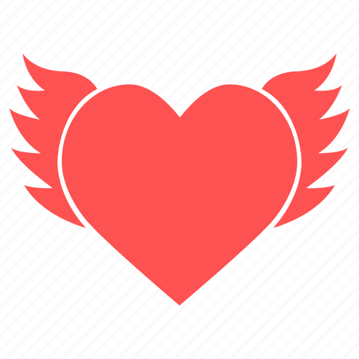 Flying heart, heart, romance, winged heart, wings icon - Download on Iconfinder