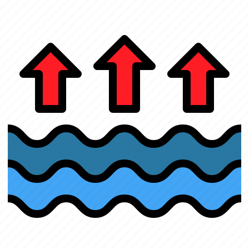 High, tide, temperature, summer, water, wave, hot icon - Download on Iconfinder