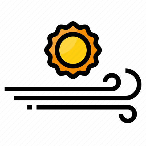 Hot, humid, season, meteorology, windy, weather, climate icon - Download on Iconfinder