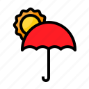 umbrella, sun, outdoor, protection, safety, light, heat, weather, sunny, summer, hot, parasol
