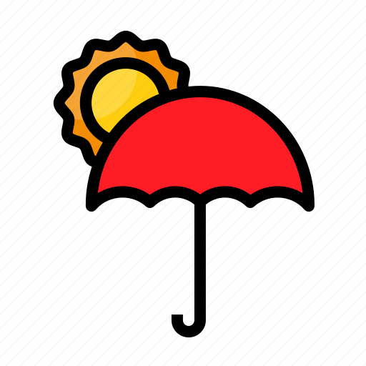 Umbrella, sun, outdoor, protection, safety, light, heat icon - Download on Iconfinder