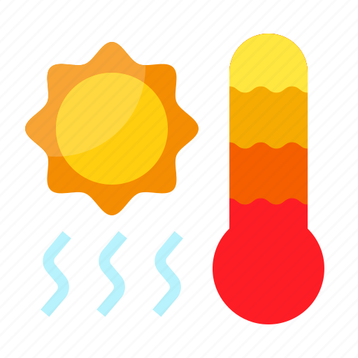 Sweltering, heatwave, sunny, hot, thermometer, heat, sun icon - Download on Iconfinder