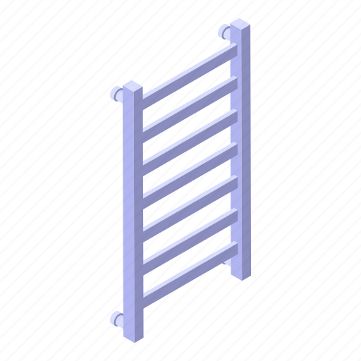 Cartoon, heated, isometric, rail, towel, wall, water icon - Download on Iconfinder