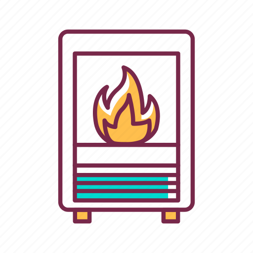 Device, electric, fire, heating, system, warmth icon - Download on Iconfinder