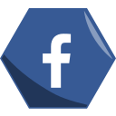 facebook, hexagon, media, networking, social