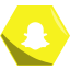 hexagon, media, networking, snapchat, social 