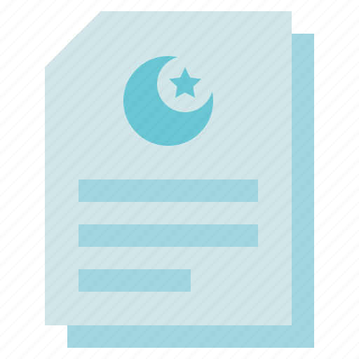 Funeral, death, muslim paper, document icon - Download on Iconfinder