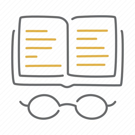 Reading, book, glasses, student, study icon - Download on Iconfinder