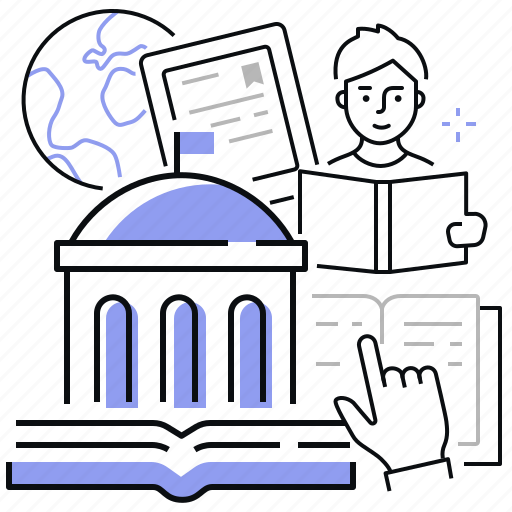Knowledge, literature, university, online library icon - Download on Iconfinder