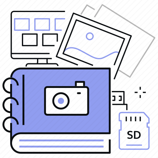 Snapshot, photo album, memory card, flash drive icon - Download on Iconfinder