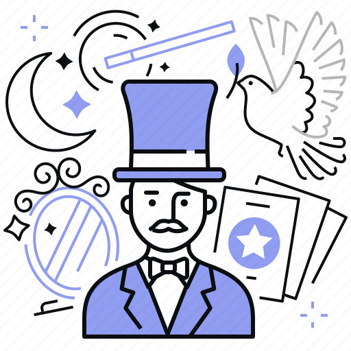 Magician, show, magic performance, fun fair icon - Download on Iconfinder