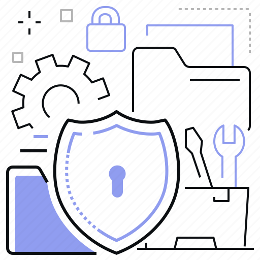 Shield, tools, settings, data protection icon - Download on Iconfinder