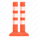 road, barrier, pillar, obstacle