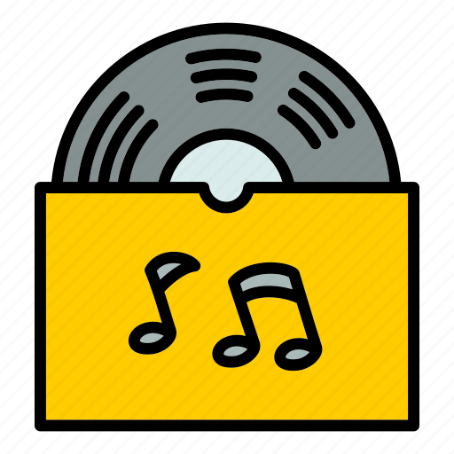 Disc, heart, music, party, retro, vinyl icon - Download on Iconfinder