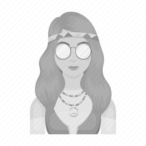 Appearance, girl, glasses, hippie, image, long-haired, woman icon - Download on Iconfinder
