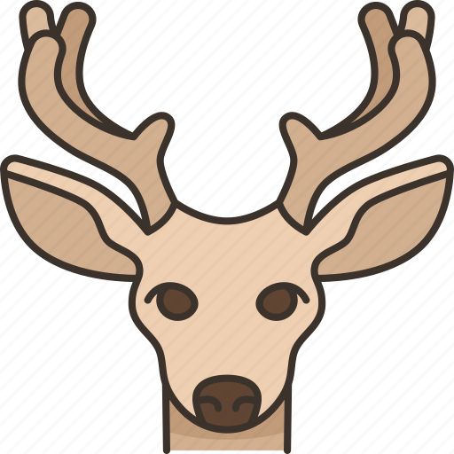 Deer, stag, animal, head, wildlife icon - Download on Iconfinder