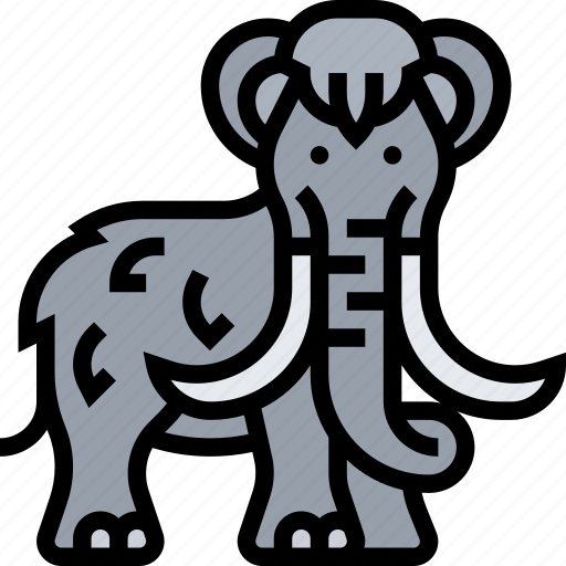 Mammoth, woolly, elephant, ice, extinction icon - Download on Iconfinder