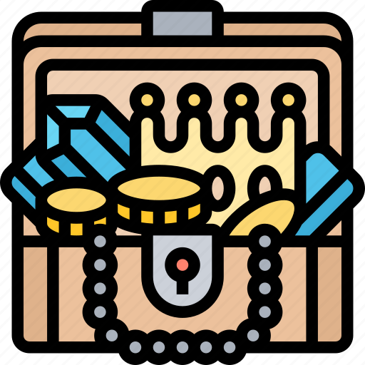 Treasure, chest, gold, wealth, rich icon - Download on Iconfinder