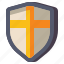 crusade, shield, cross, protection 