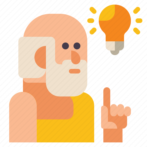 Philosopher, idea, old, bulb icon - Download on Iconfinder