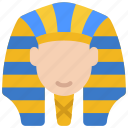 pharaoh, headdress, historical, ancient, egypt, egyptian