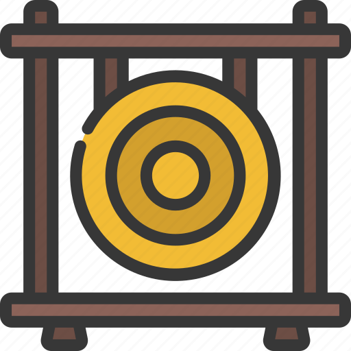 Old, gong, historical, japan, dojo, cymbal icon - Download on Iconfinder
