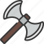 two, sided, axe, historical, weapon 