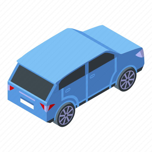 Adventure, blue, car, cartoon, family, isometric, woman icon - Download on Iconfinder