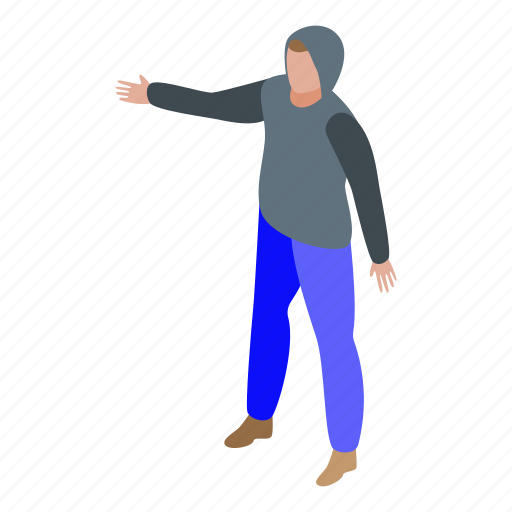 Boy, cartoon, hand, hitchhiking, isometric, lifestyle, woman icon - Download on Iconfinder