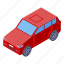 car, cartoon, family, flower, hitchhiking, isometric, red 