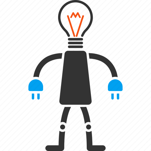 Electric, electricity, head, lamp, light, robot, technology icon - Download on Iconfinder
