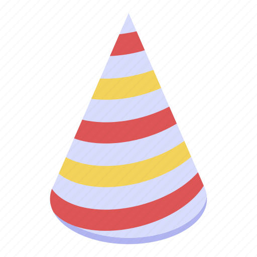 Cartoon, christmas, colorful, cone, fashion, hoax, isometric icon - Download on Iconfinder
