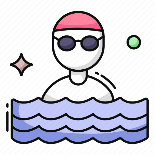 Swimmer, leisure activity, sports, bather, hobby icon - Download on Iconfinder